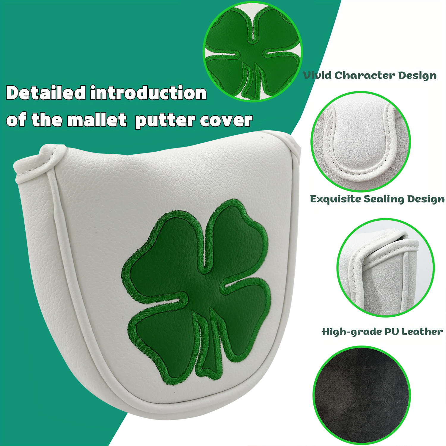 1pc Putter Head Cover, 'Clover - Golf Equipment Organizer review and price
