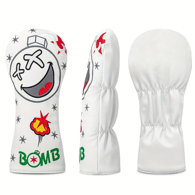 Golf Club Head Cover - White,  - Golf Equipment Organizer review and price
