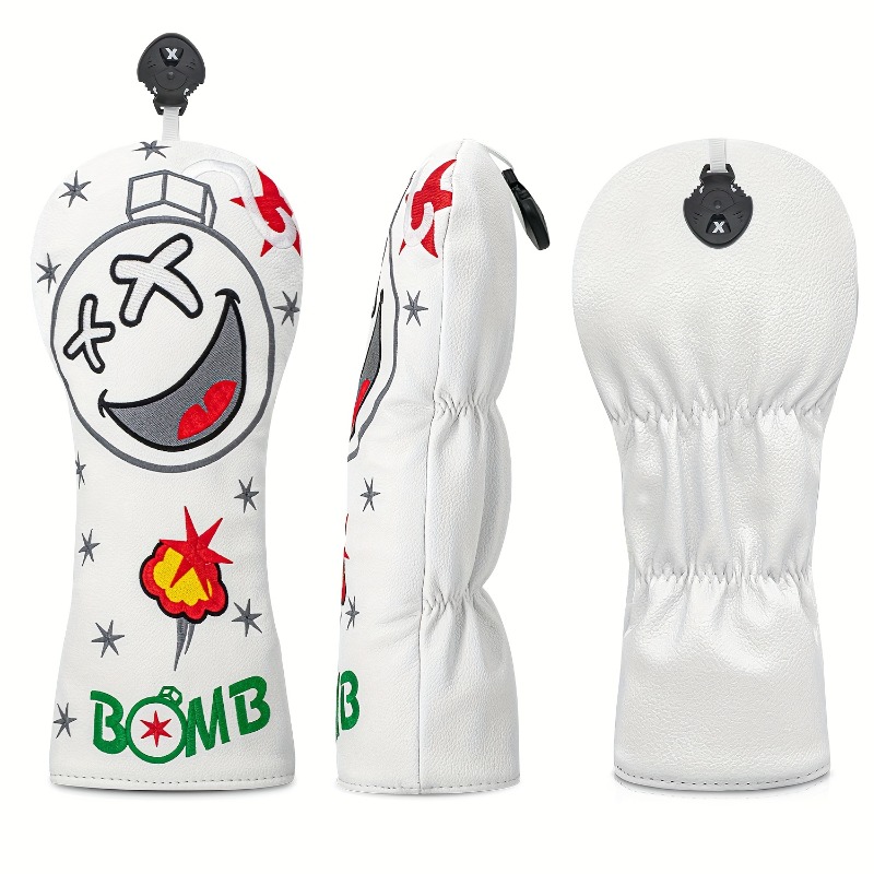 Golf Club Head Cover - White,  - Golf Equipment Organizer review and price