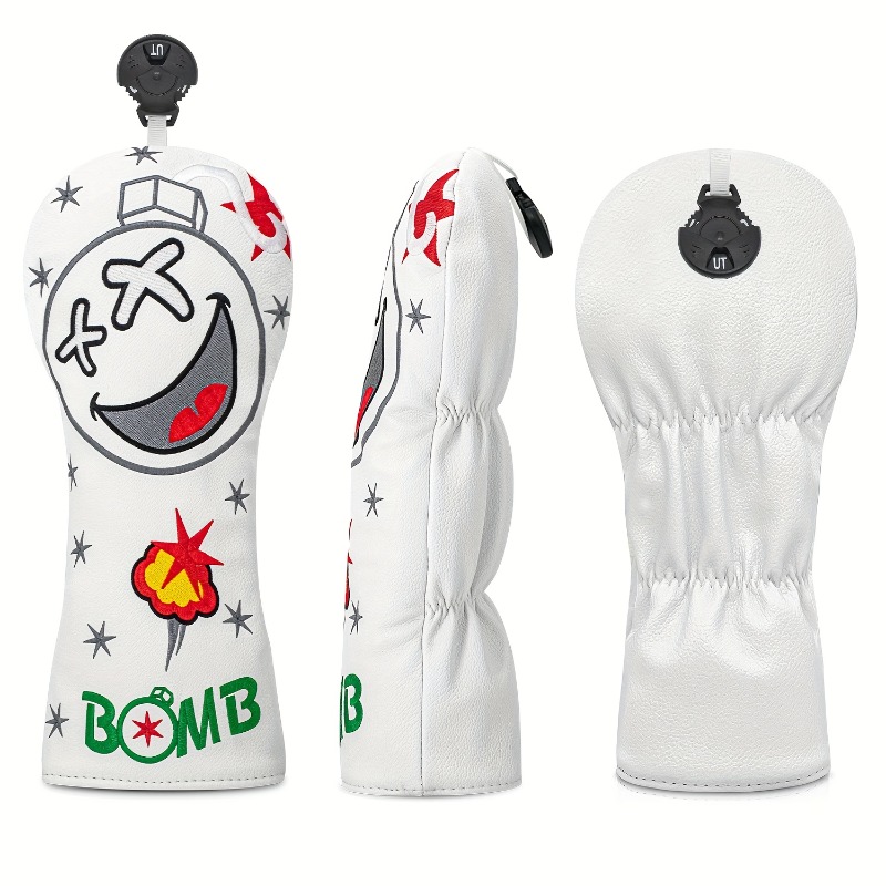 Golf Club Head Cover - White,  - Golf Equipment Organizer review and price