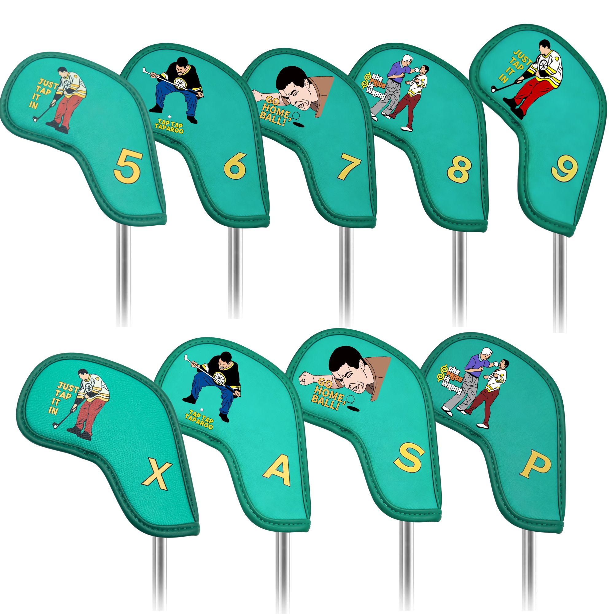 9 pcs Golf Iron Covers with Fu - Golf Equipment Organizer review and price