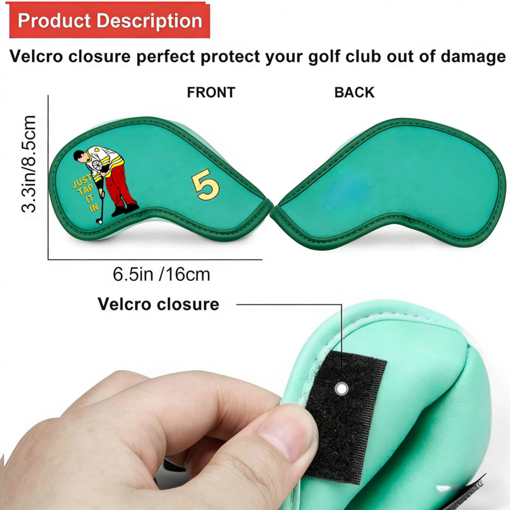 9 pcs Golf Iron Covers with Fu - Golf Equipment Organizer review and price