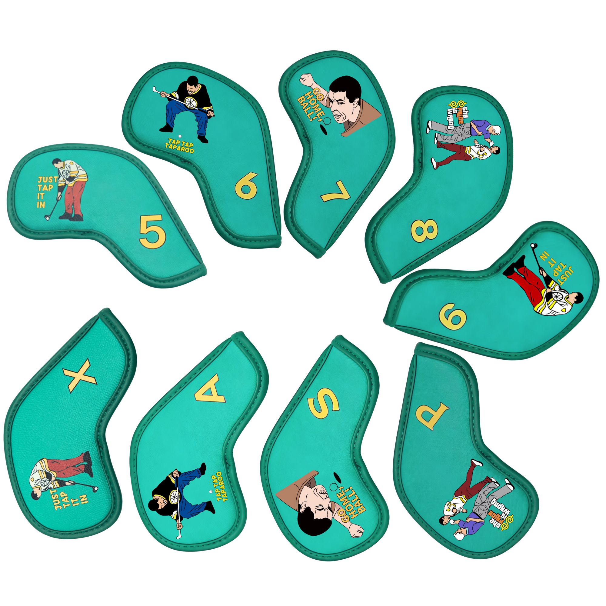 9 pcs Golf Iron Covers with Fu - Golf Equipment Organizer review and price